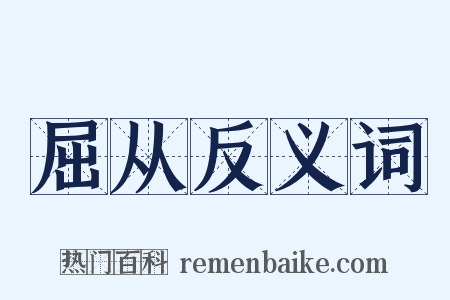 屈从反义词是什么意思的图片